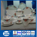 Fabricante al por mayor estilo europeo gracia 86pcs vajilla fina hueso china